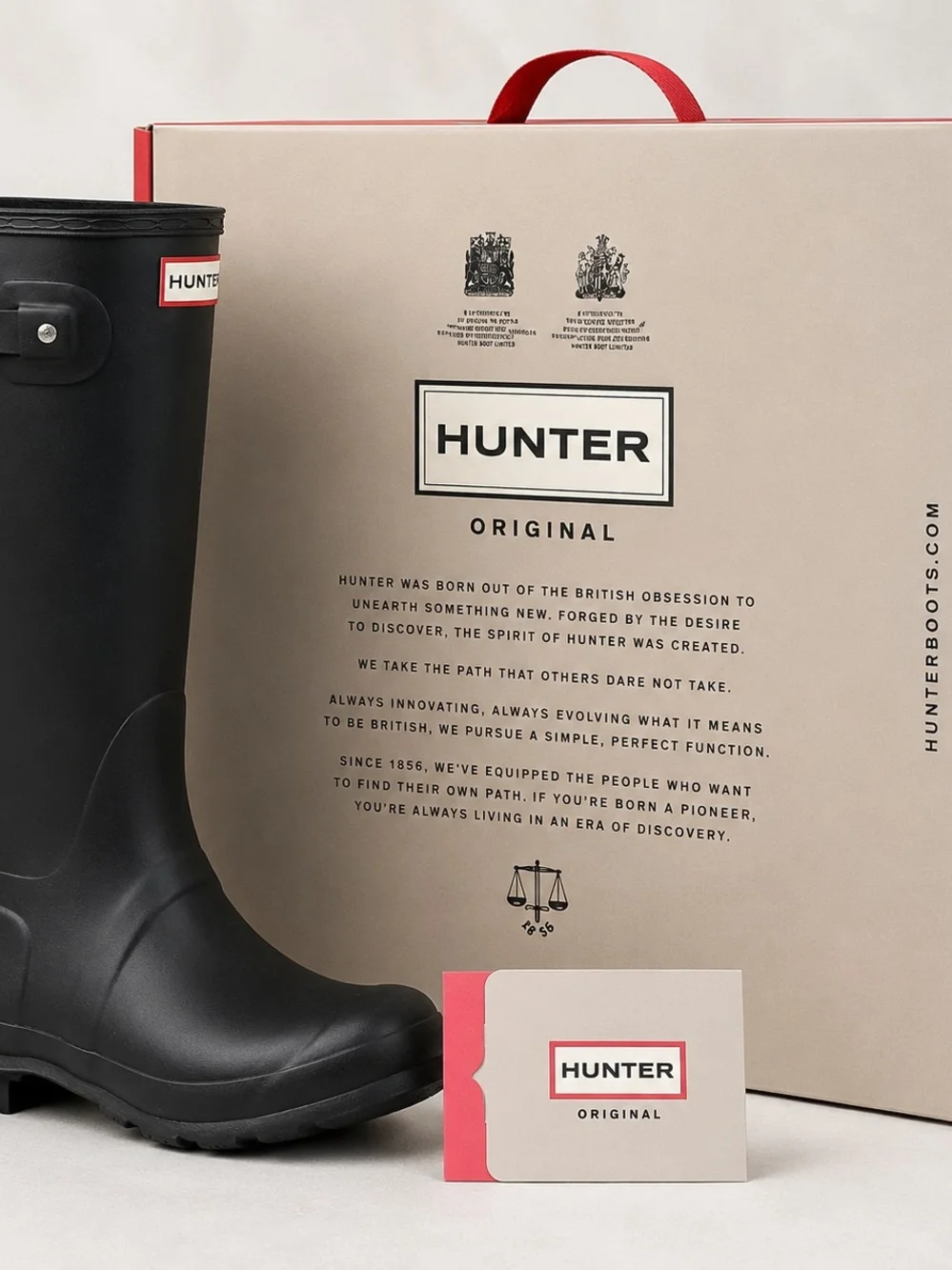 Hunter Men's Black Matte Rain Boots